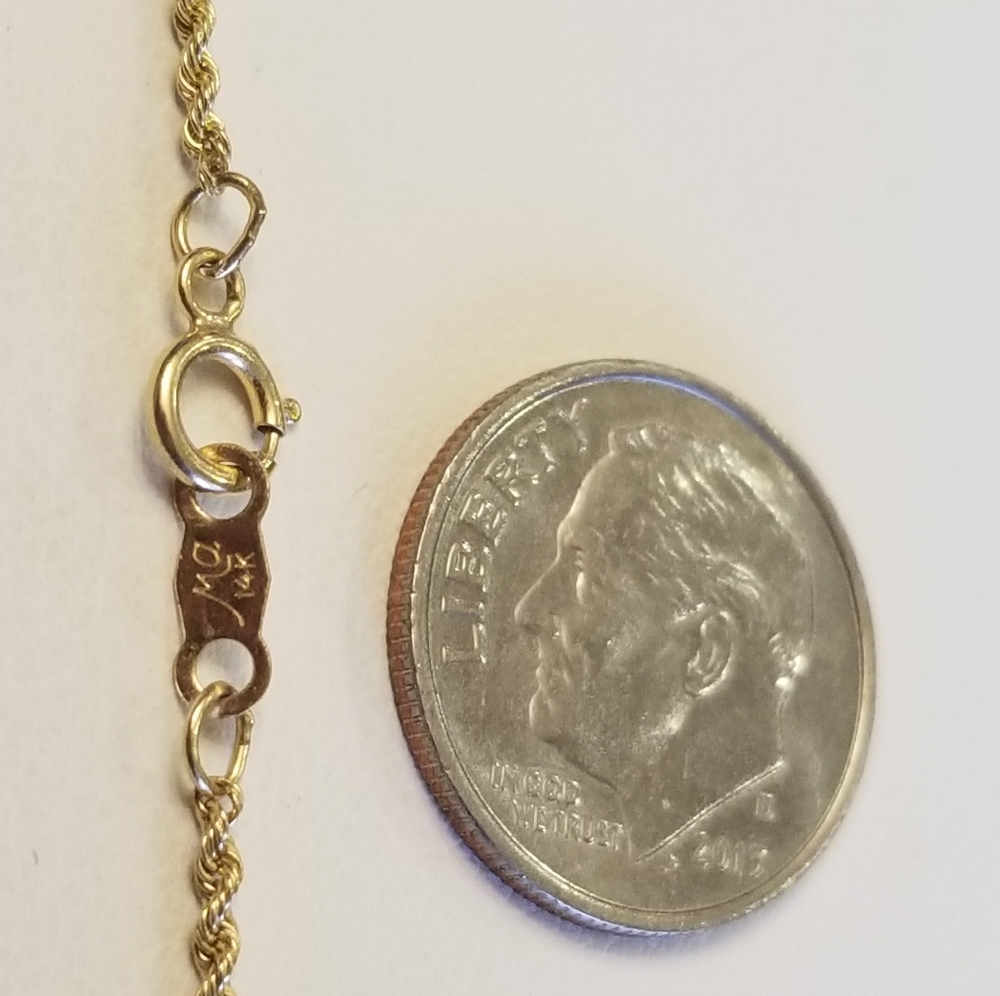 14K Gold Rope Chain - Picture 3 of 7